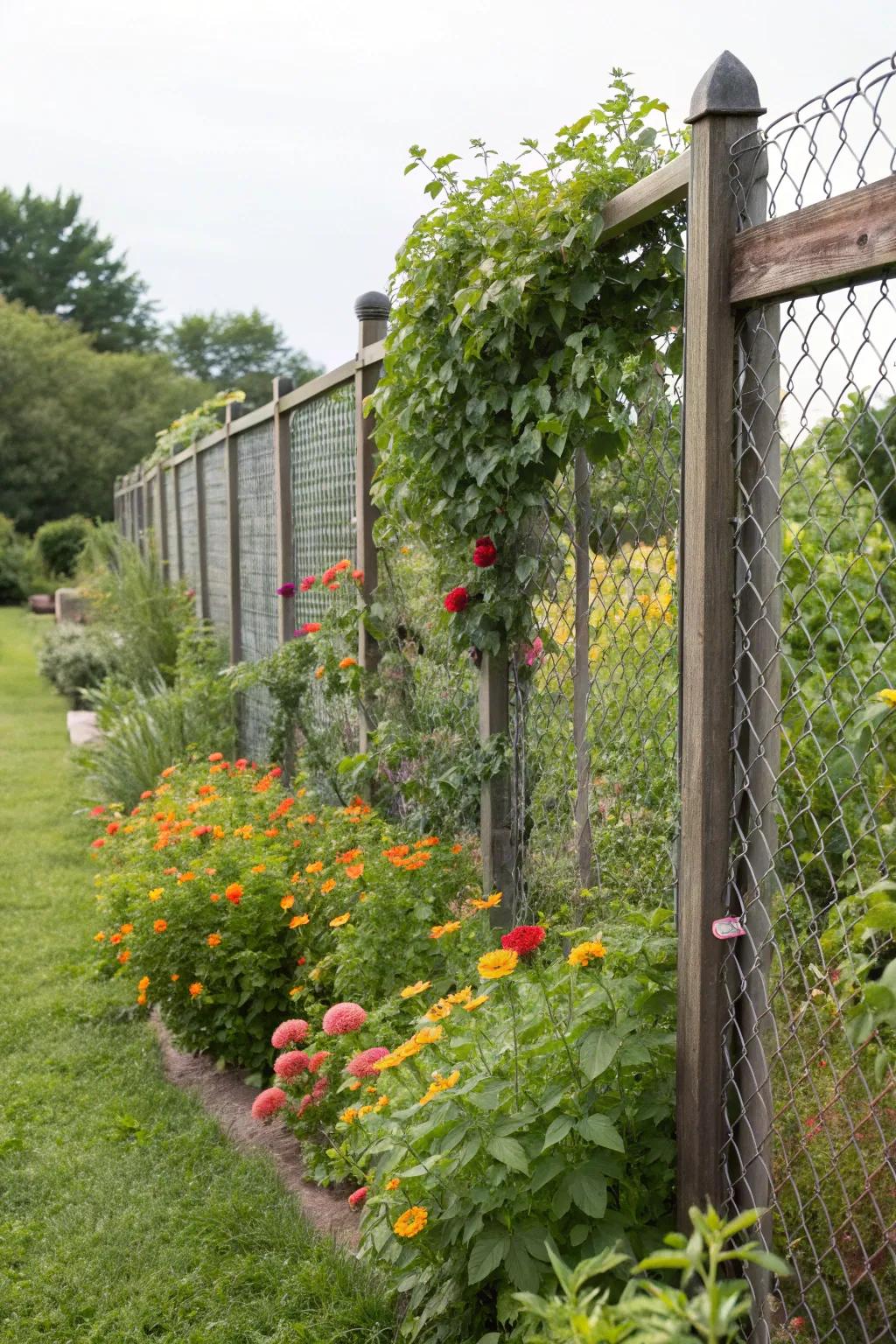 A floppy top shield does a great job at stopping climbing animals from getting into the garden.