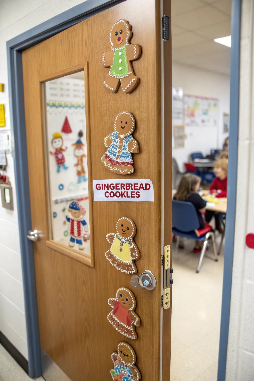 Personalized gingerbread kids add charm and familiarity.