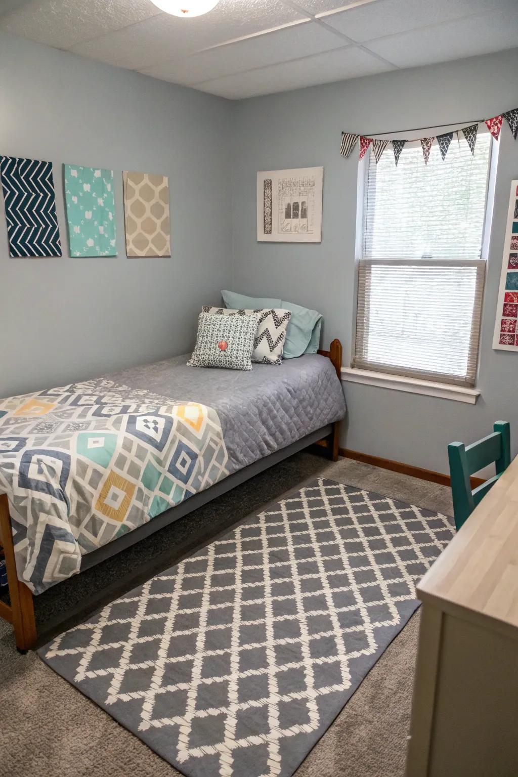 Geometric patterns: a touch of modern cool.