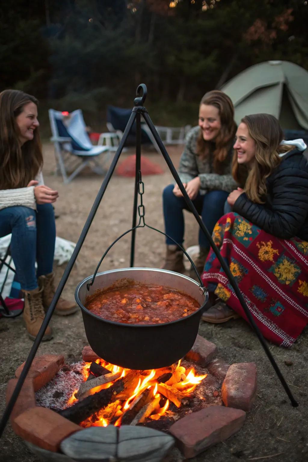 Enjoy a filling chili cookout to warm up.