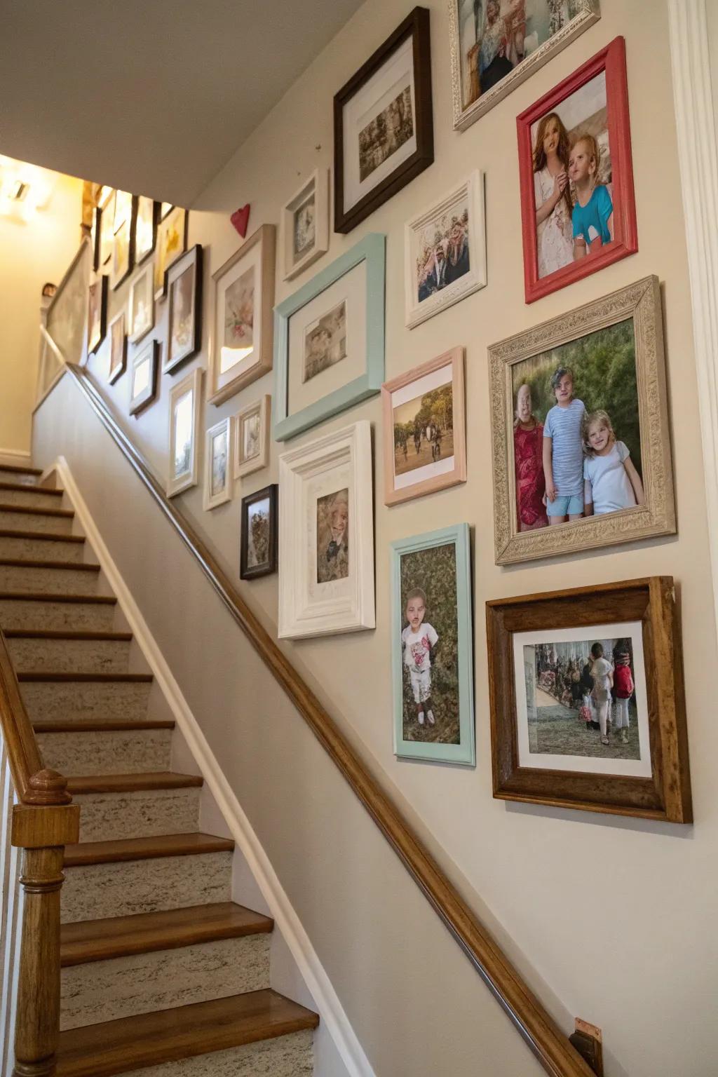 Construct a personal gallery with treasured photographs.