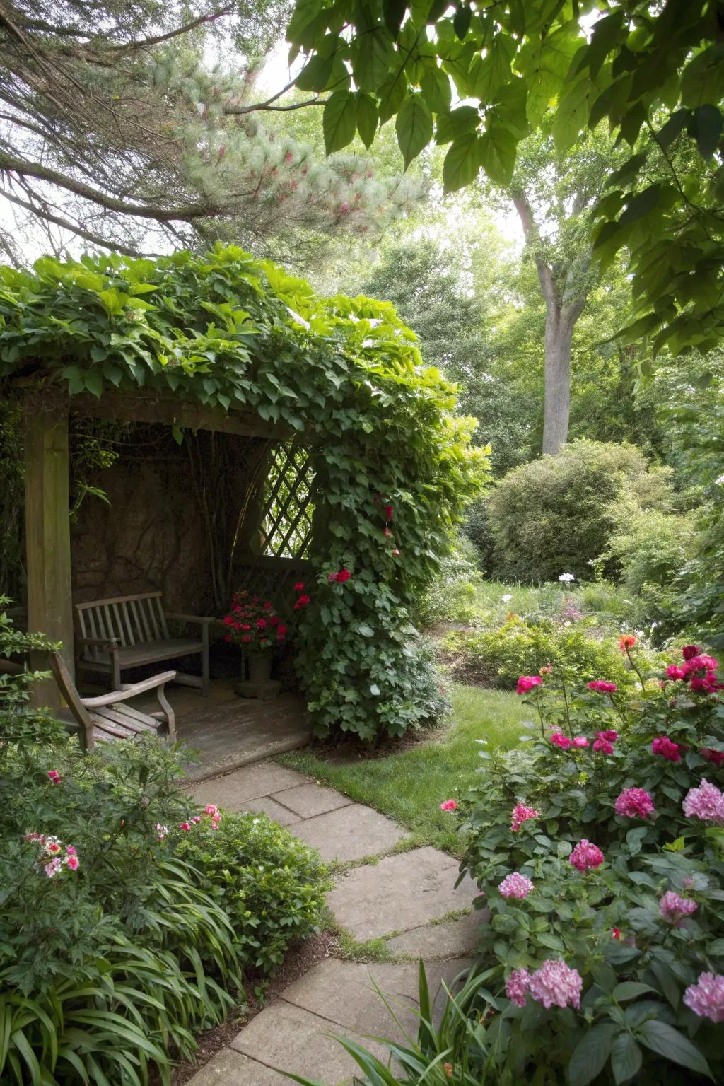 Fashion secluded havens with clever flora placement.