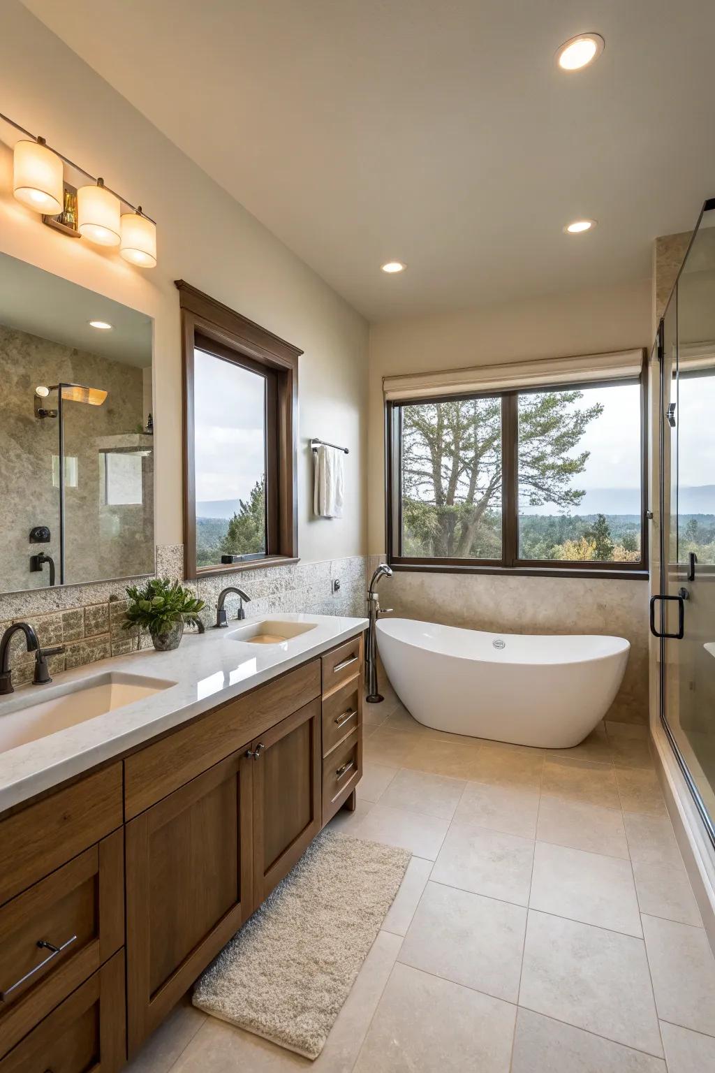 Effective use of space ensures convenience and comfort.