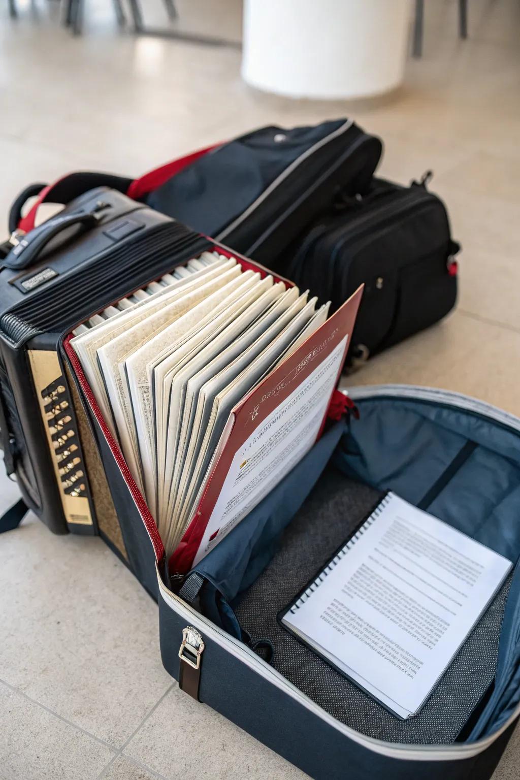 Accordion folders offer take-along convenience without sacrificing organization.