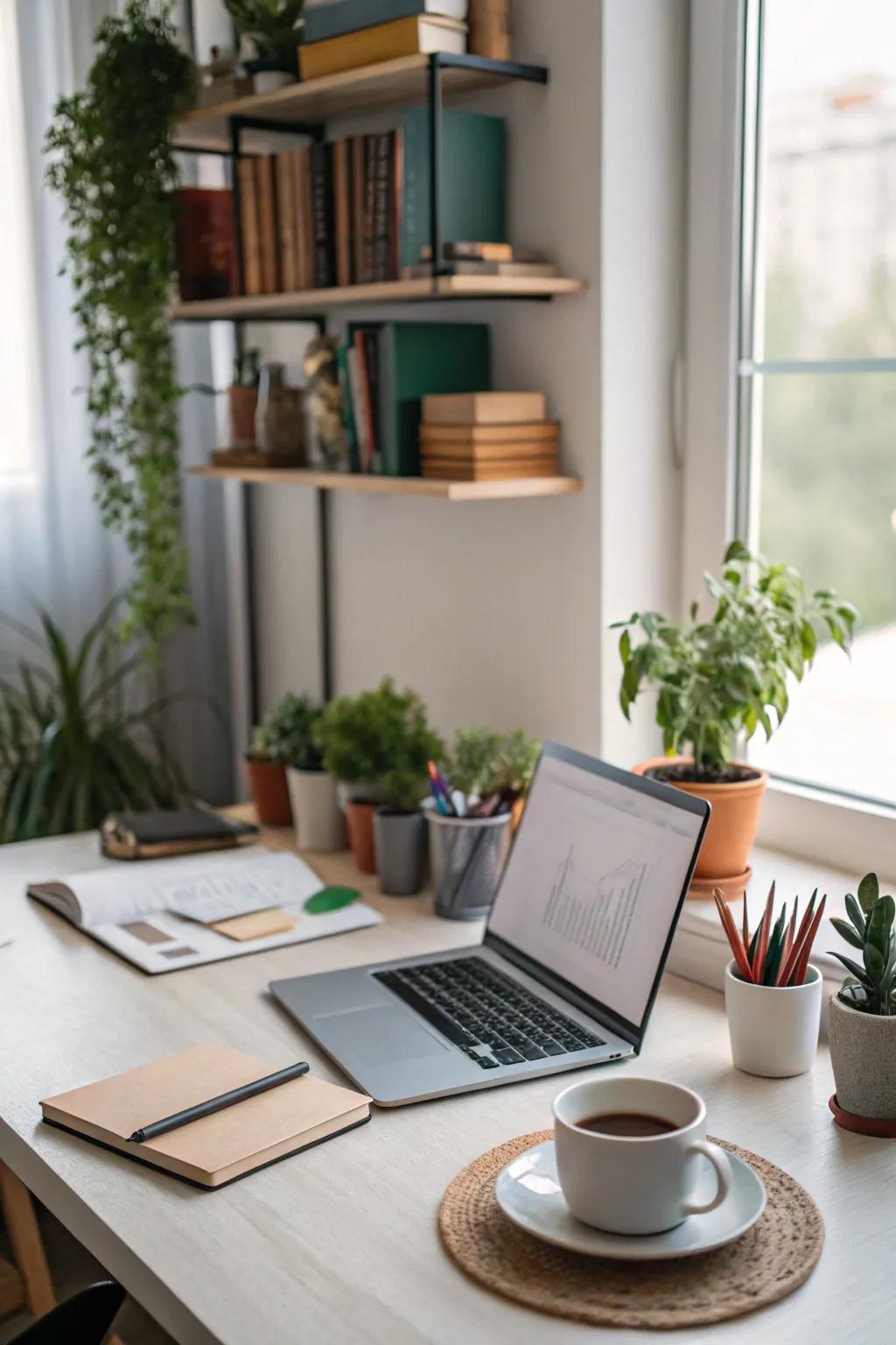 Plants bring nature inside and revive the workplace climate.