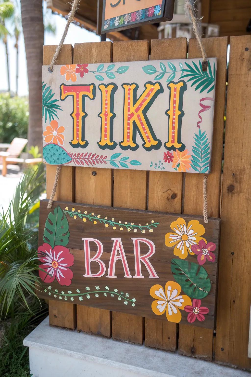 Custom signage introduces a personal touch to your bar.