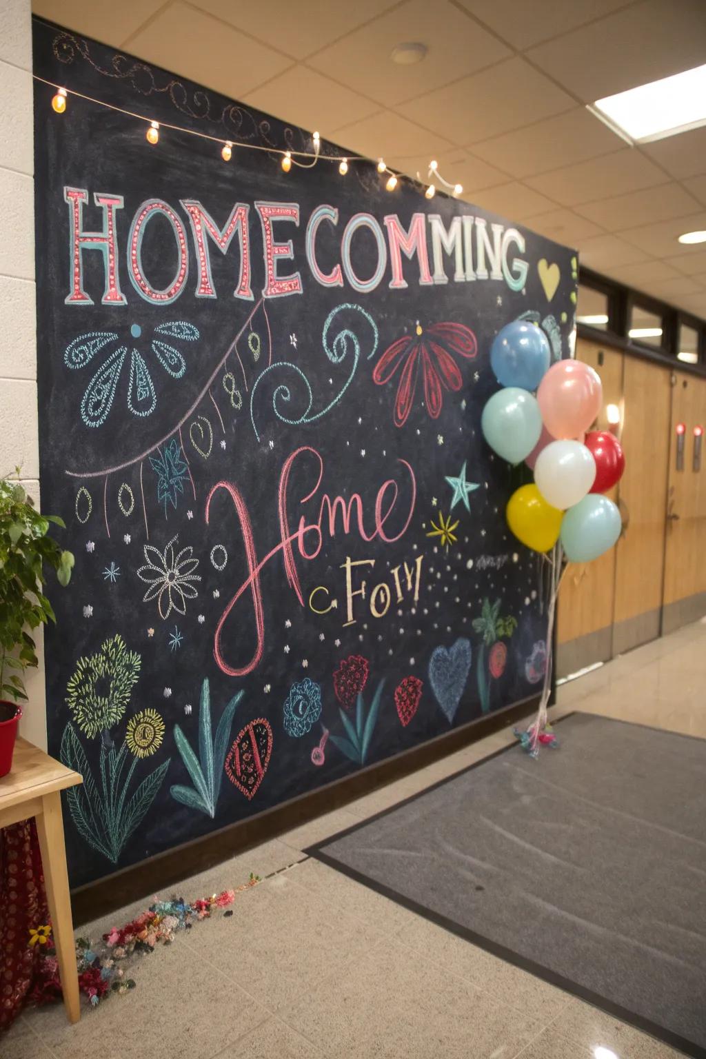 Interactive chalkboard surfaces involve your attendees.