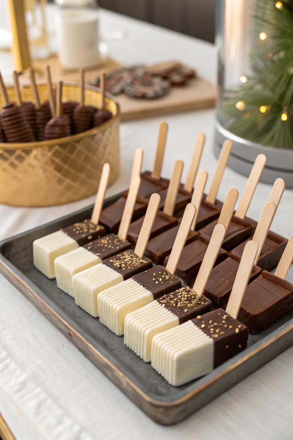Warm cocoa rods extend a playful and straightforward avenue to relish cocoa.