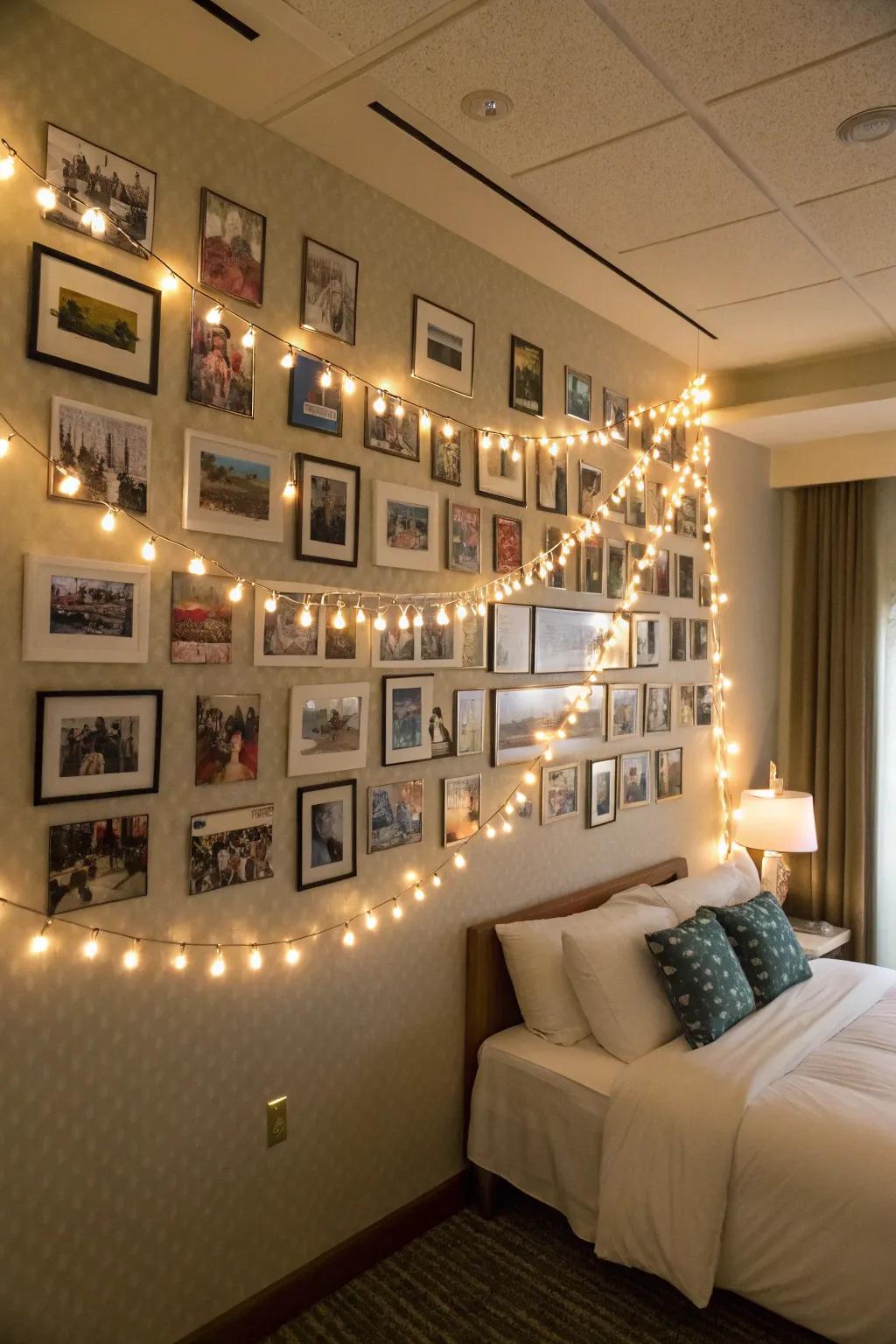 Celebrate memories through a customized picture wall.