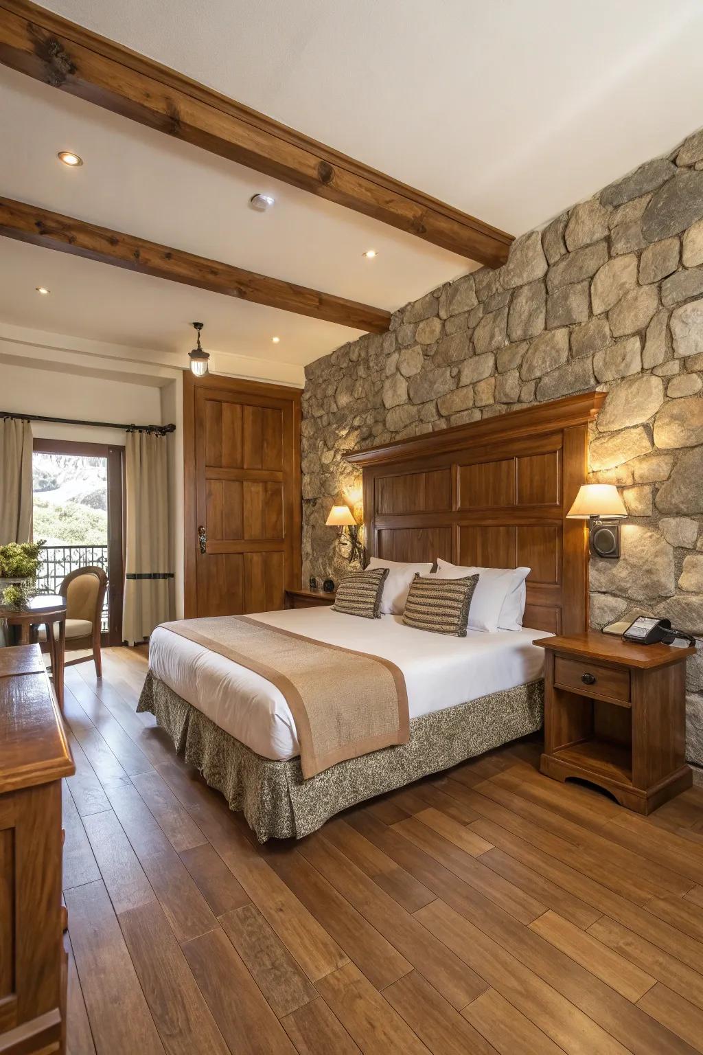 Natural stuff makes hotel room designs feel warm and real.