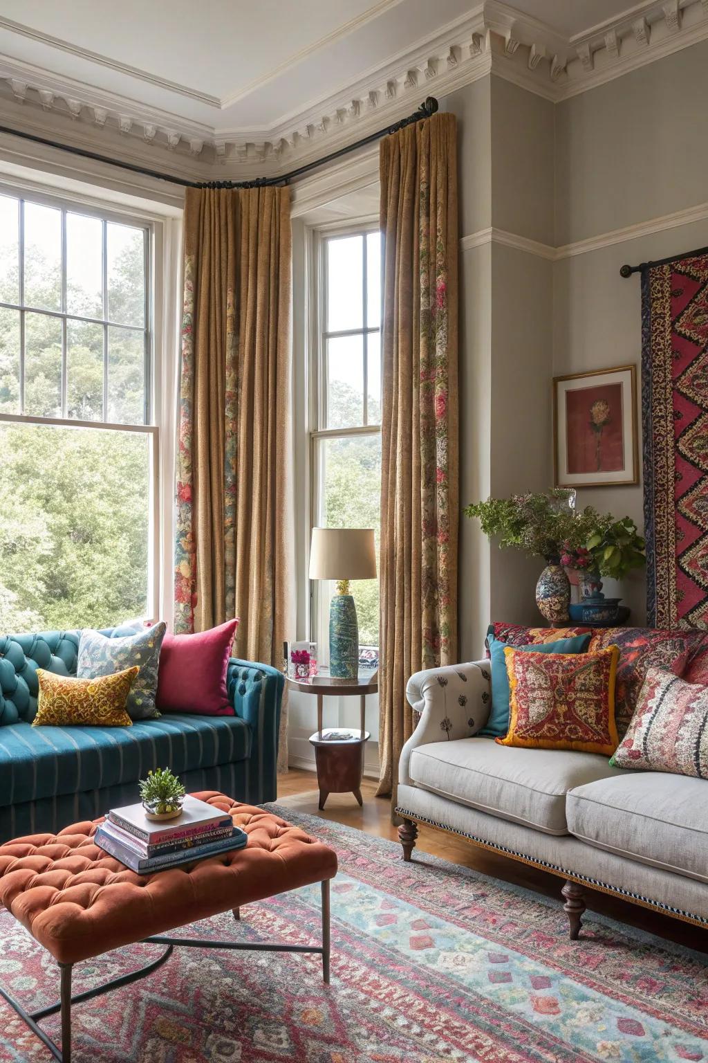 Dressing accents provide a special method to personalize your living space design.