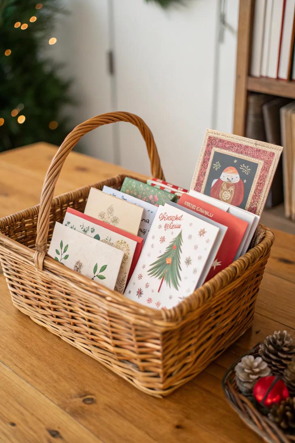 A container display maintains your cards' elegant containment.