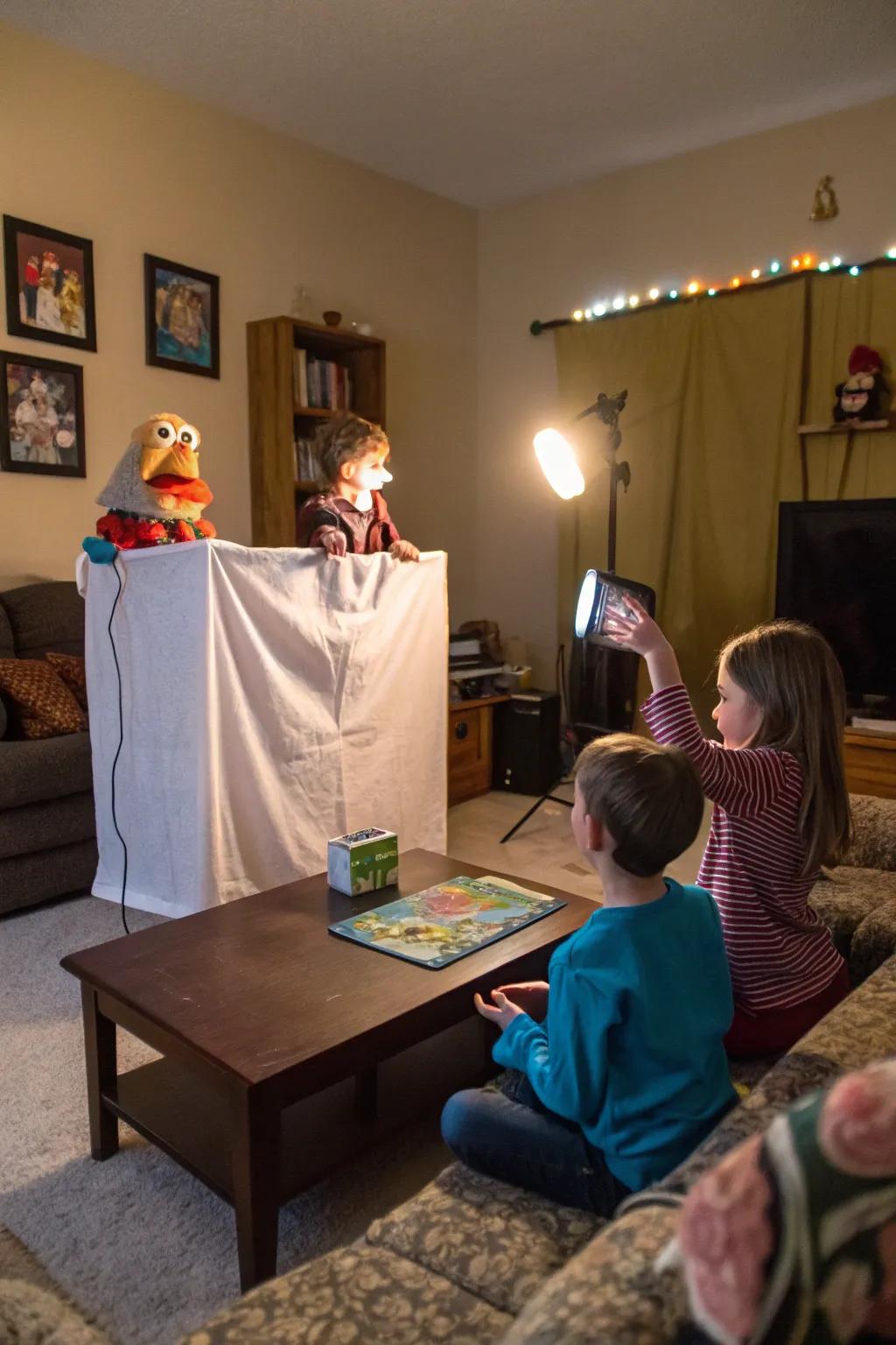 A puppet show transforms storytelling into an creative performance.