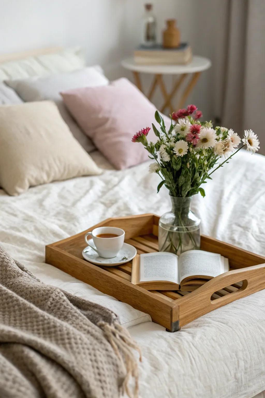 Natural accents bring coziness to your bedroom.