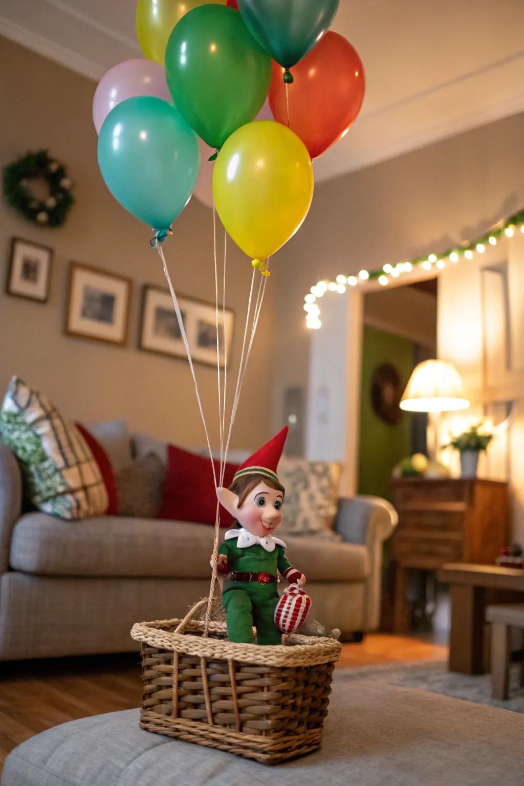 A sprite makes a great entrance using a surprise balloon landing.