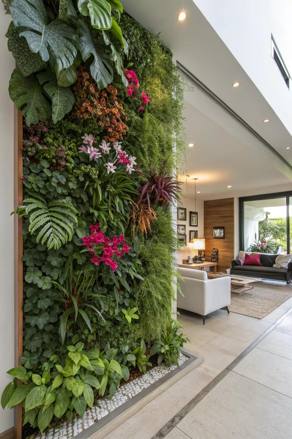 Make a daring declaration with a thriving verdant wall.