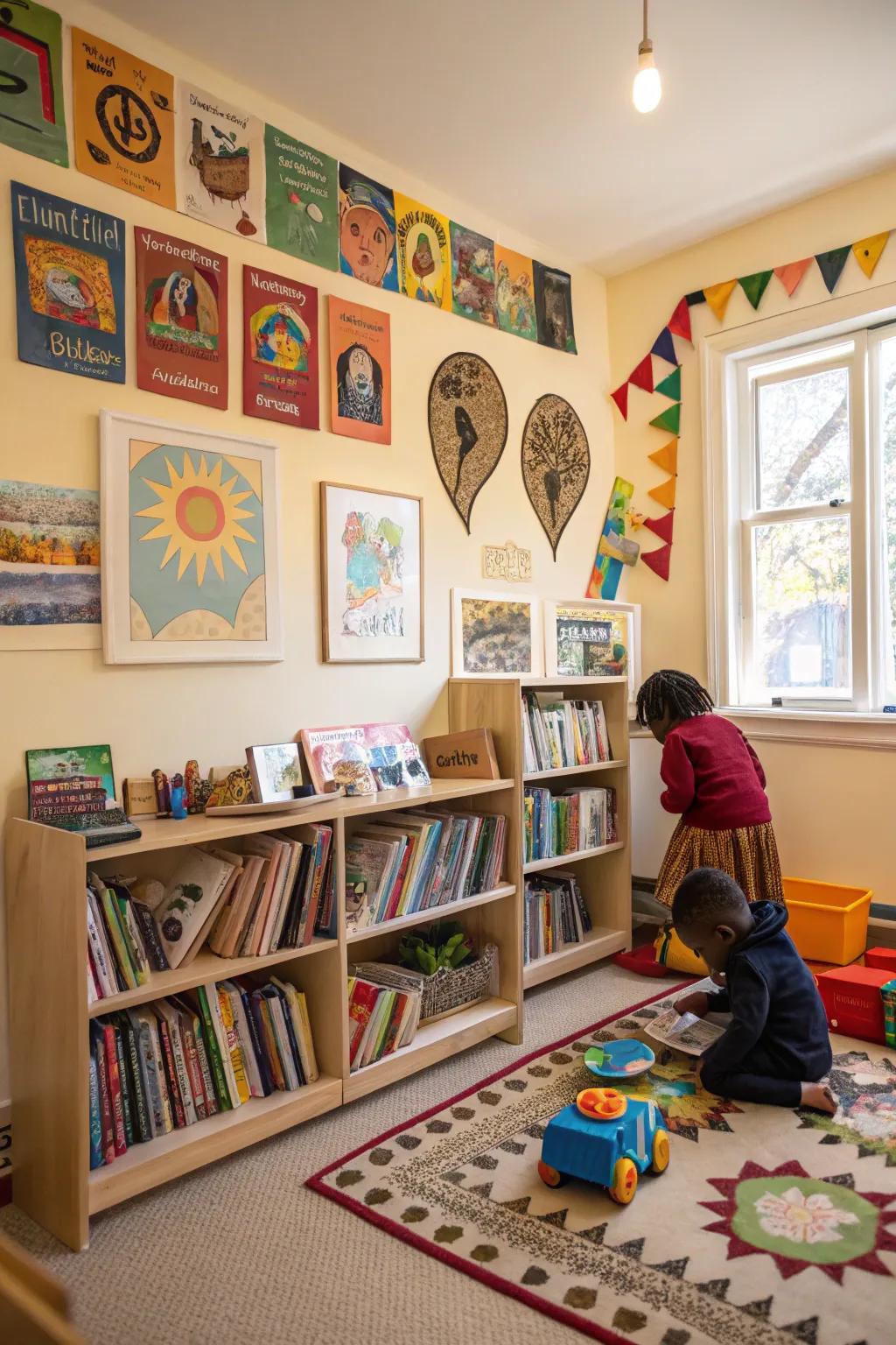 Cultural decor fosters awareness.