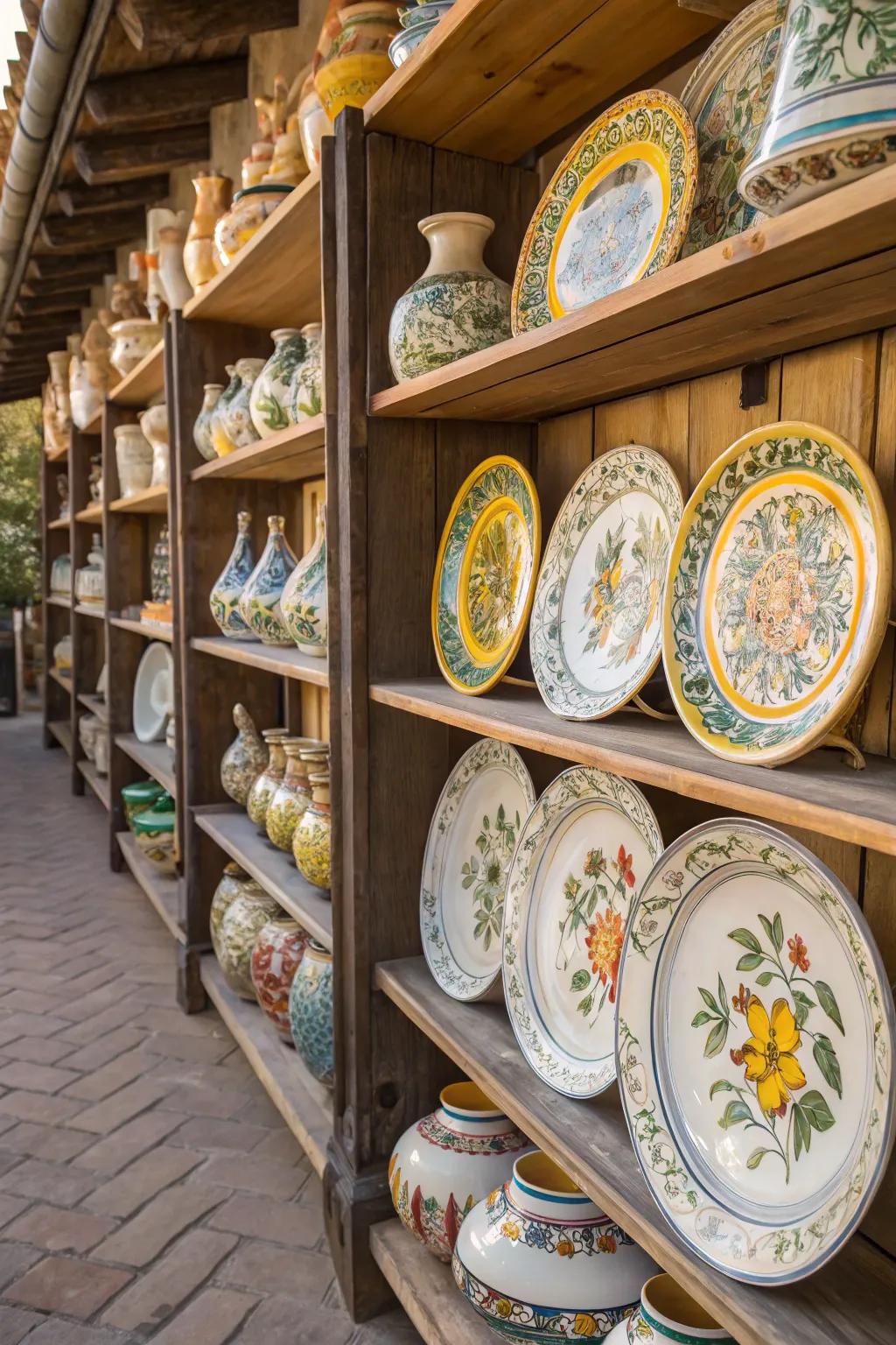Handcrafted decor includes special charm to your home.
