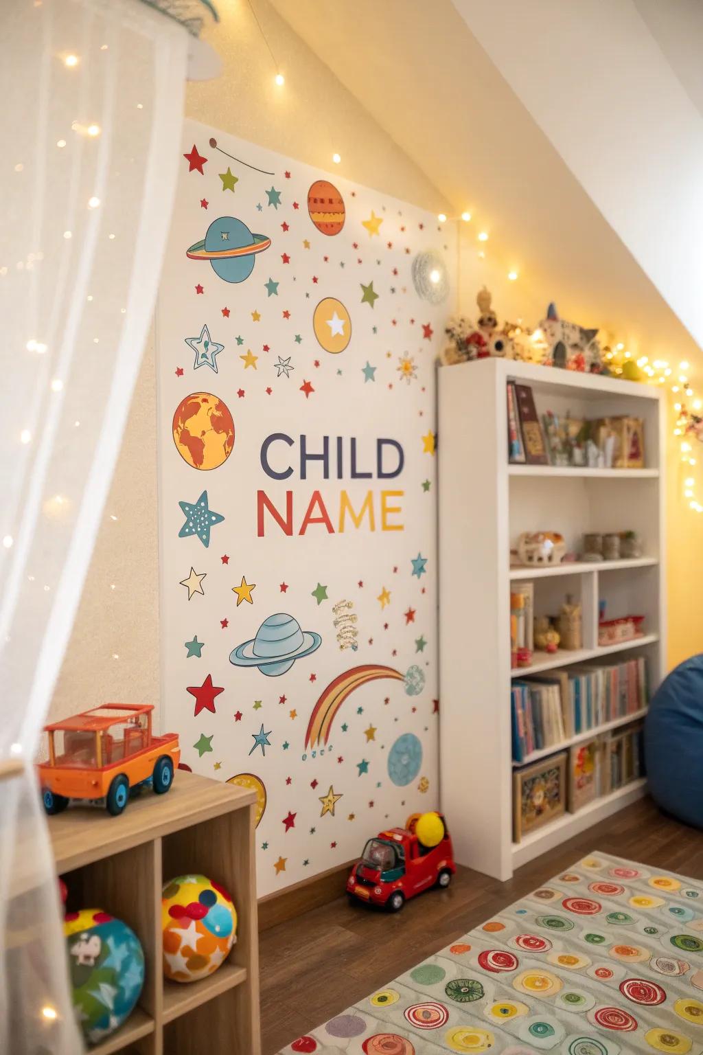 A playroom that feels uniquely yours with tailored wallpaper designs.