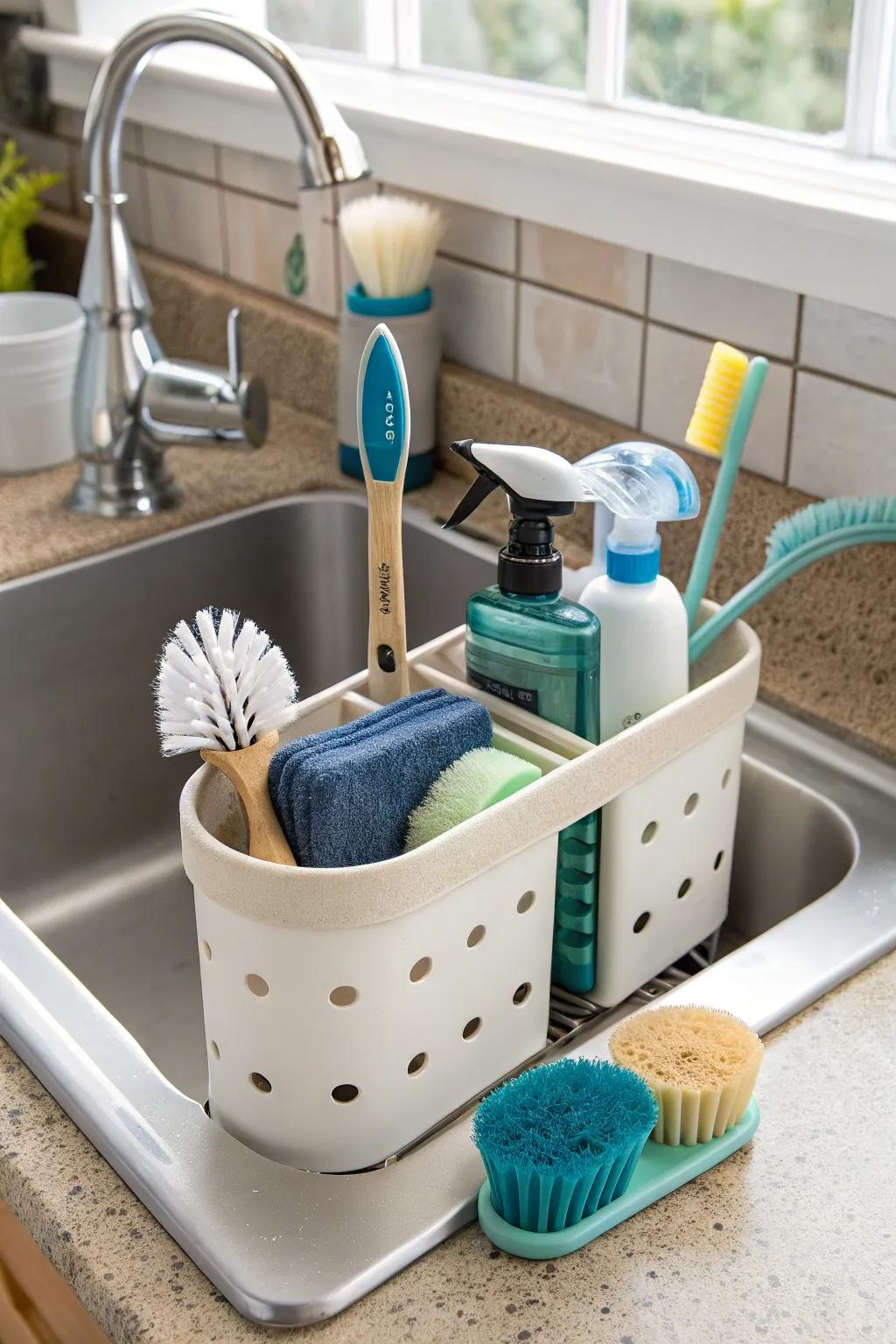 Secure and free up space with a suction station.