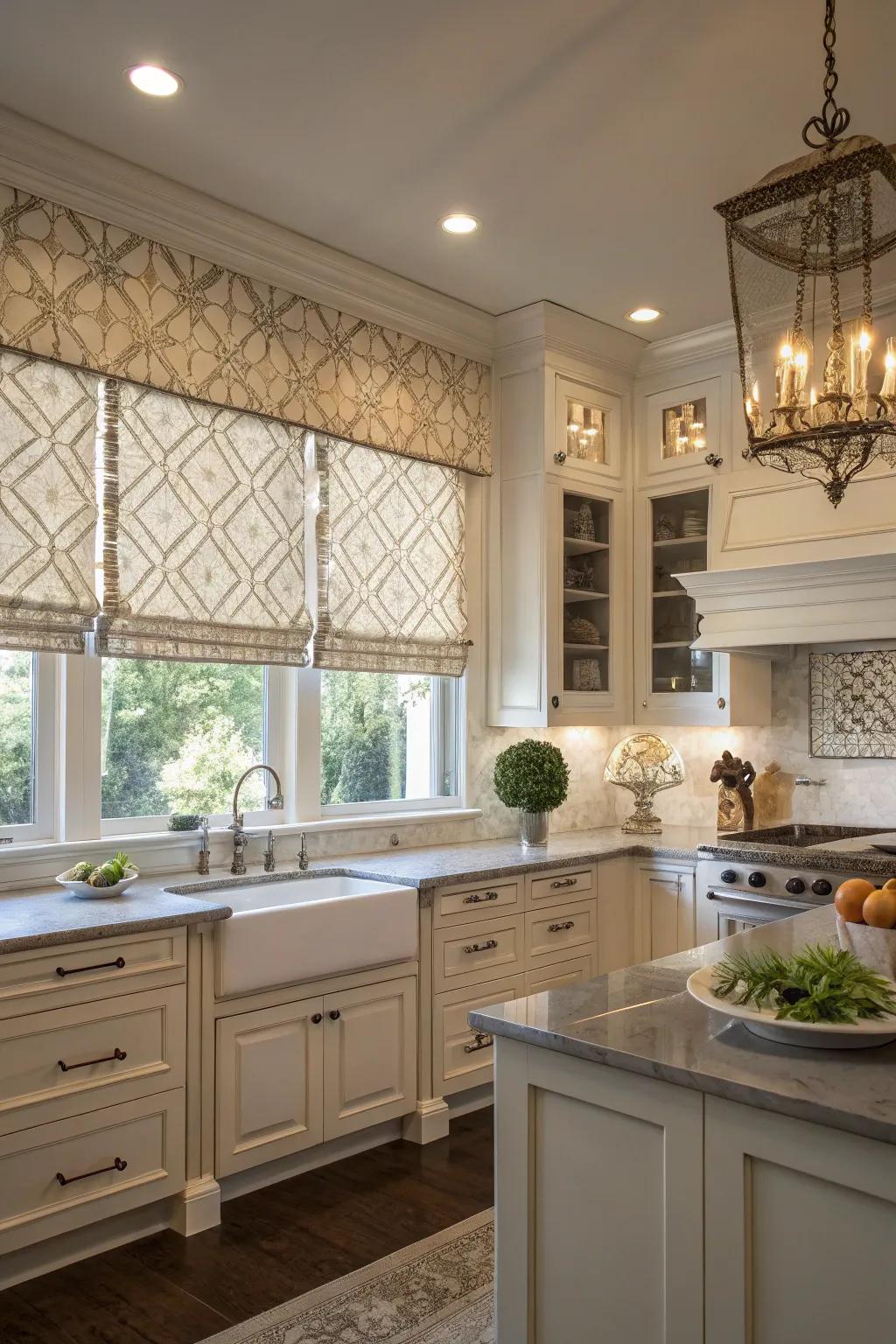 Venetian blinds offer timeless elegance and useful function.