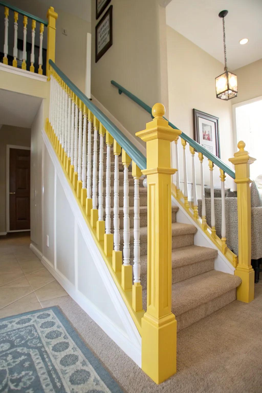 Freshly updated DIY banister project.
