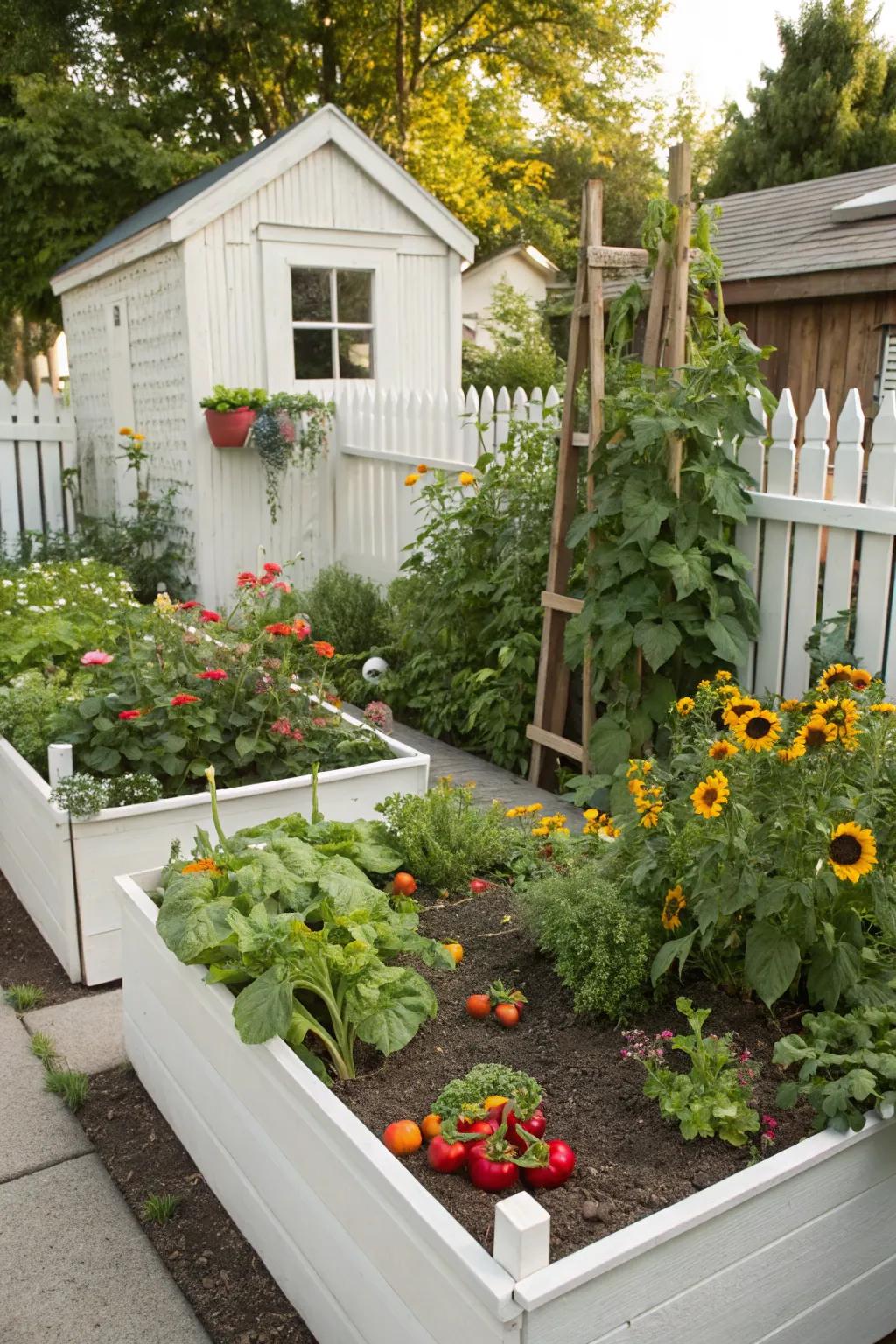 Raised planter beds bring height and ease to gardening.