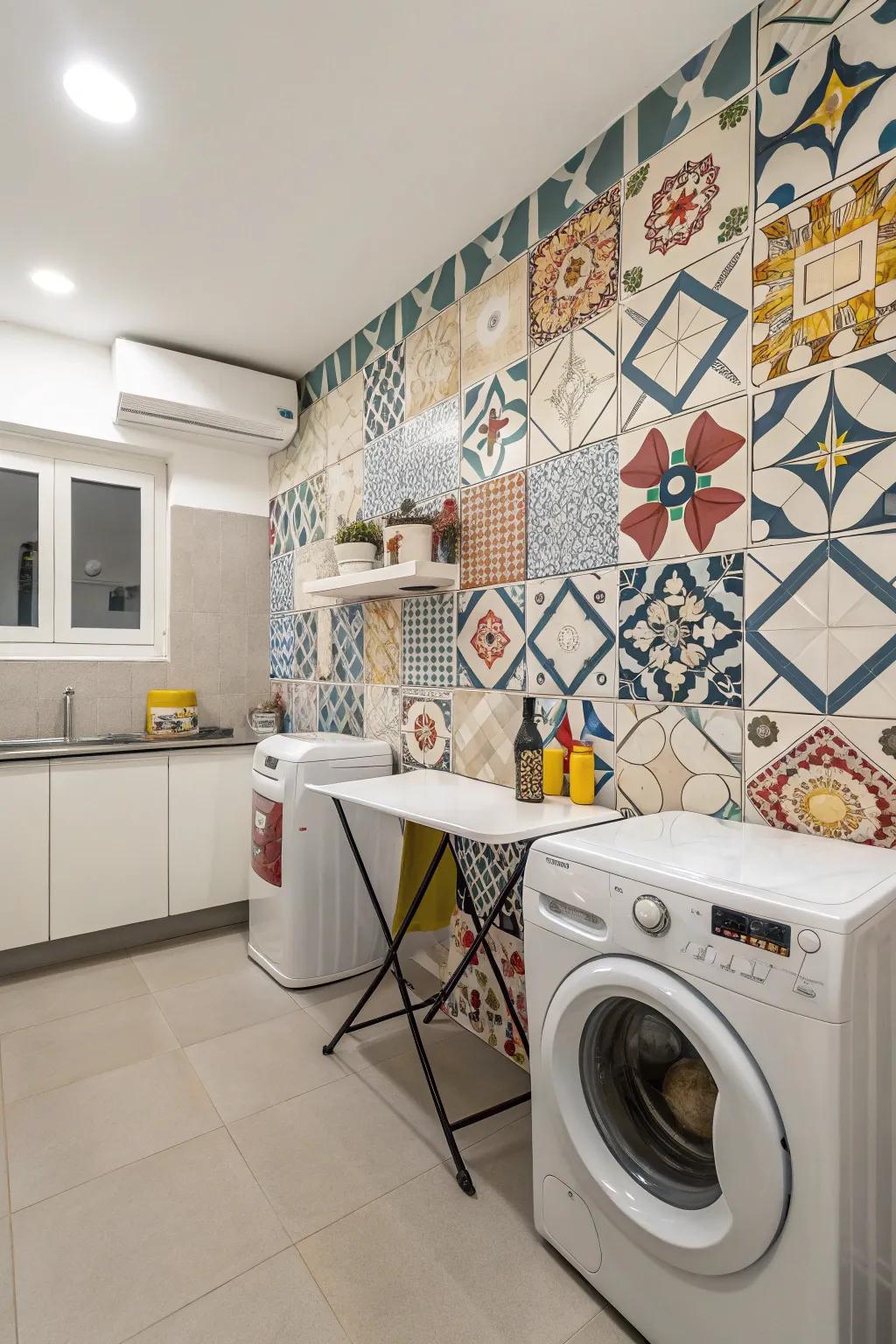 By adding a feature wall, you draw focus and make a statement.