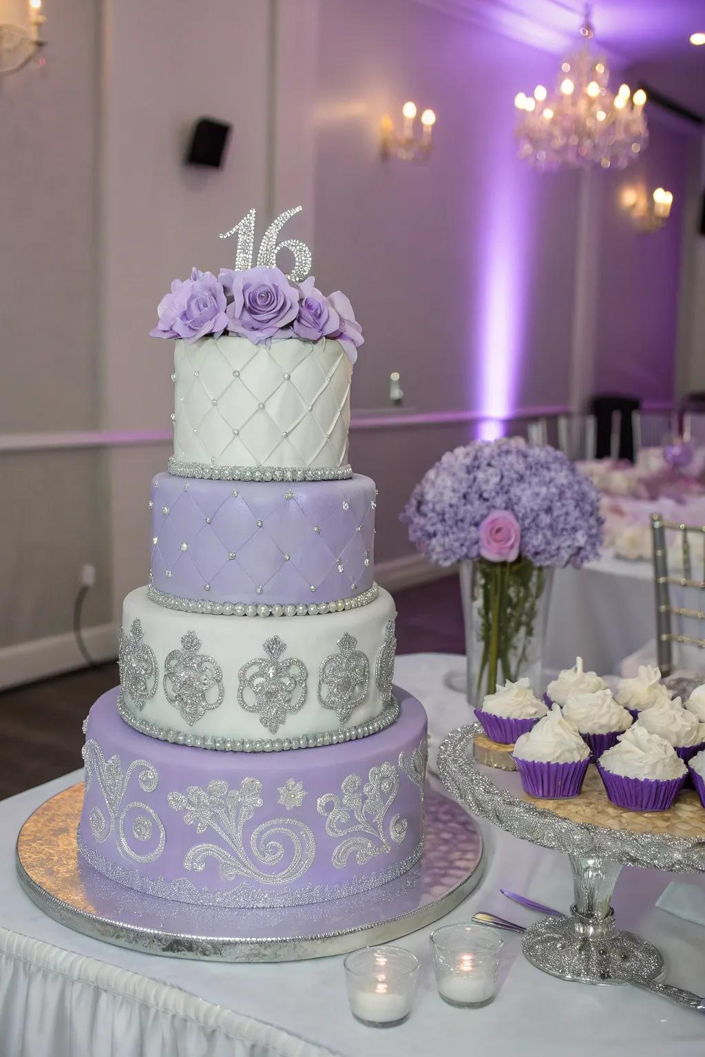 A beautifully adorned cake that functions as both dessert and decor.