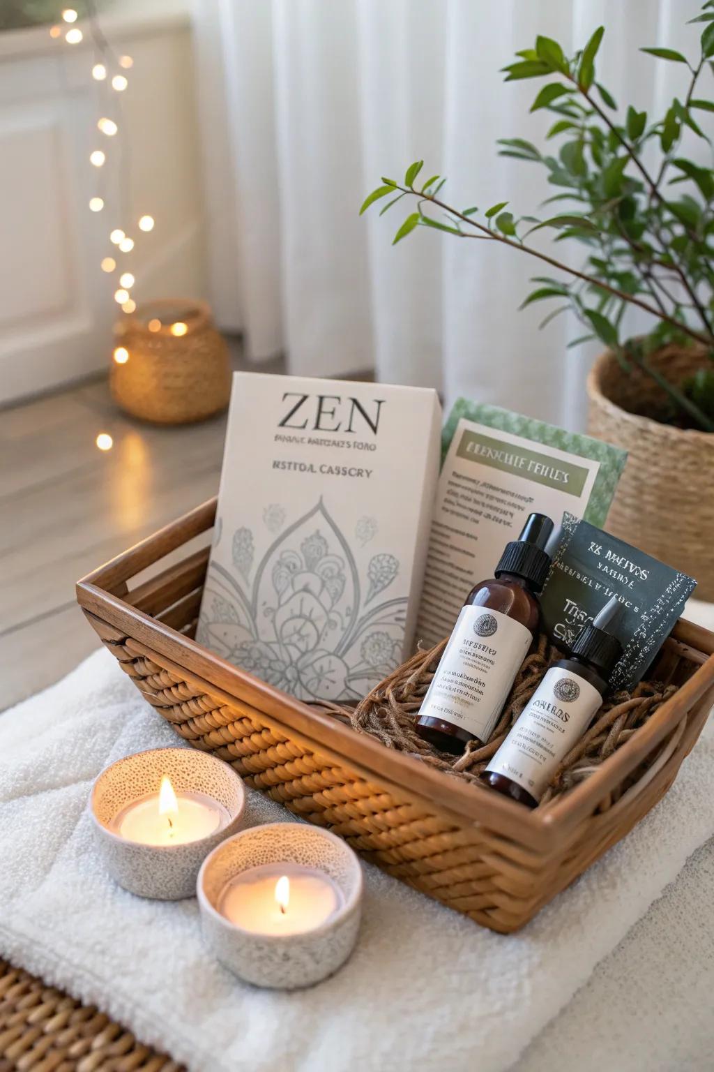Zen Aesthetics: Serenity and mindfulness contained in a hamper.
