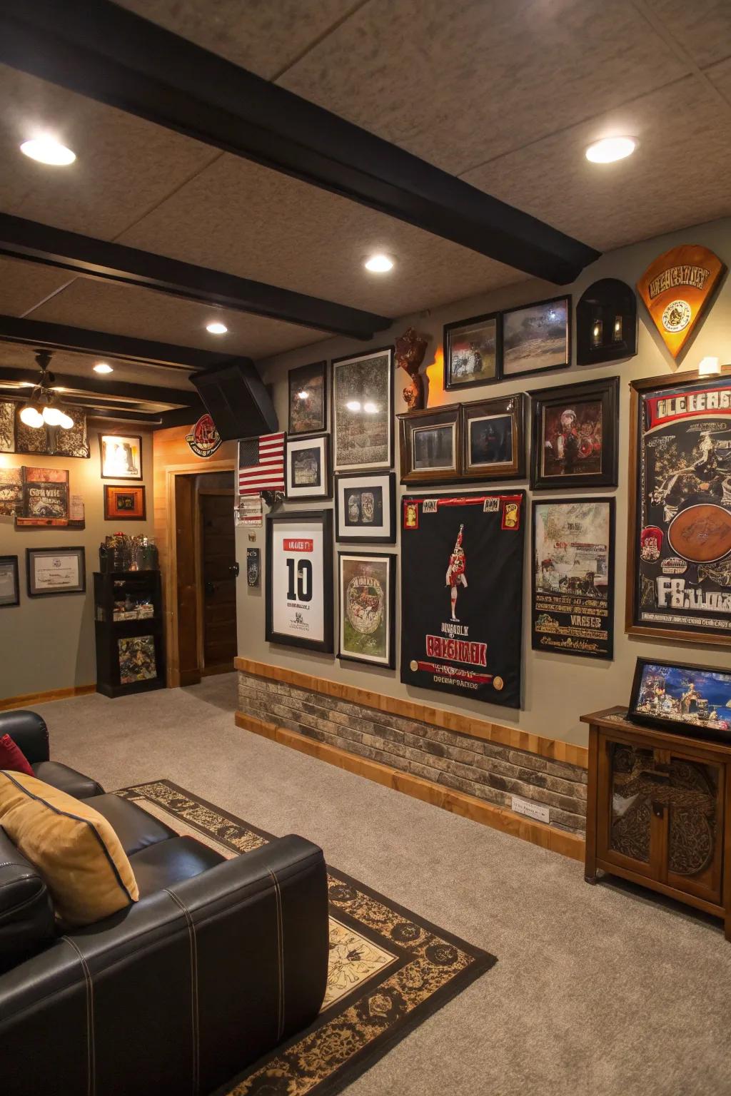 Communicate your character via themed ornamentation within your man cave.