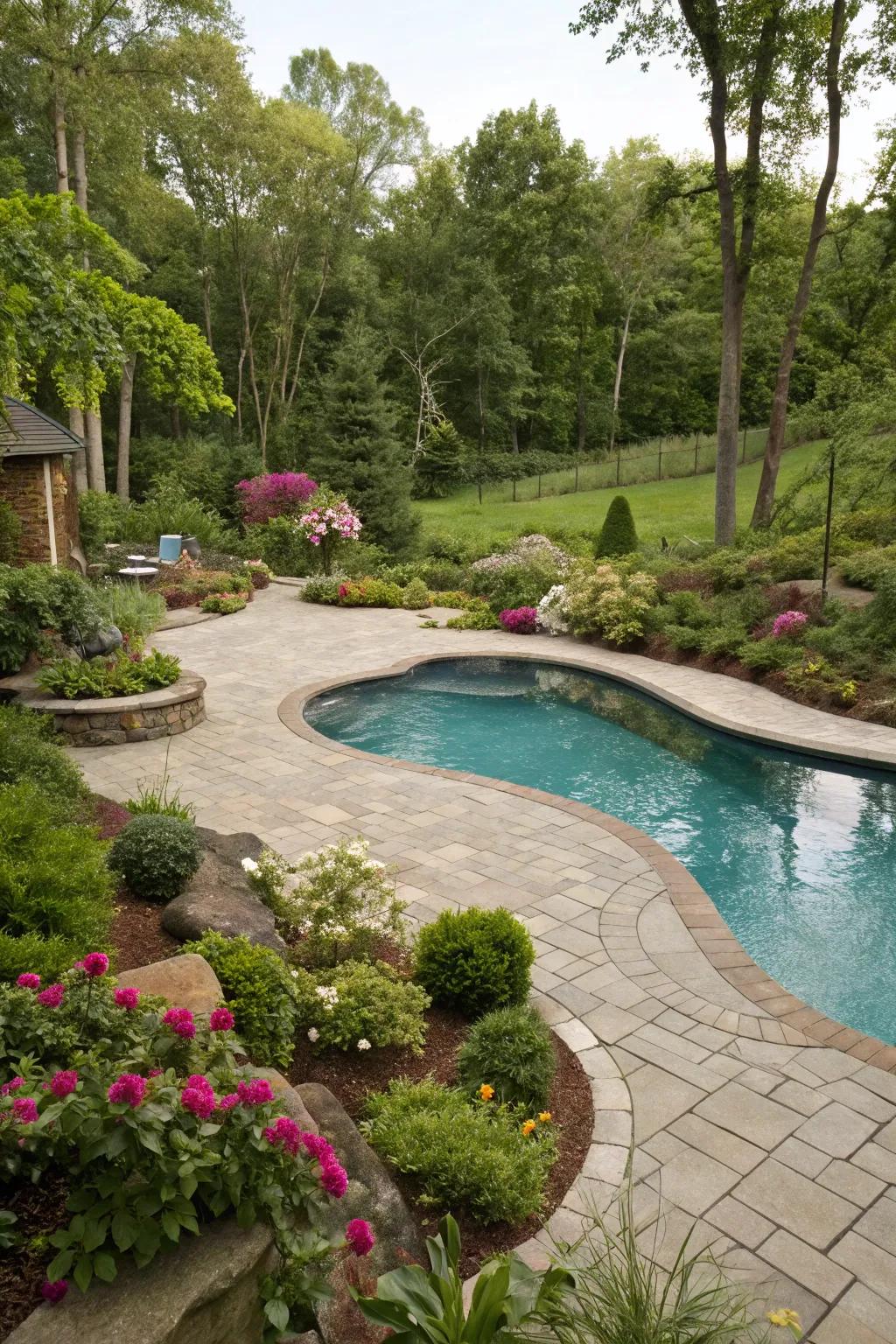 Custom contours craft a tailored pool adventure.