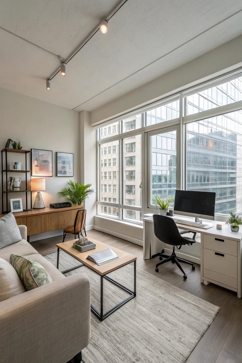 Innovative use of area in a contemporary, multi-functional setting.