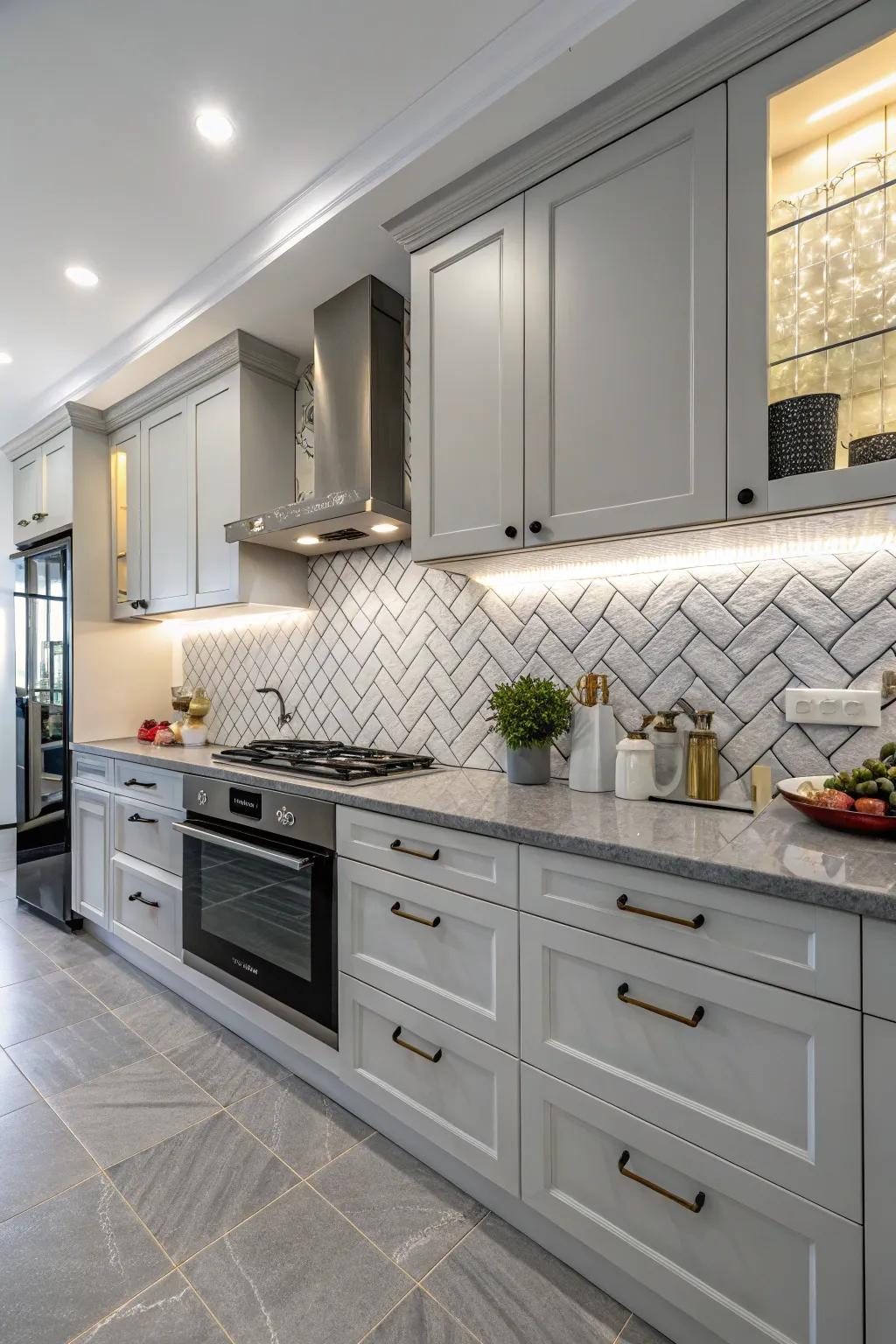 Mixing surface textures adds richness and interest.