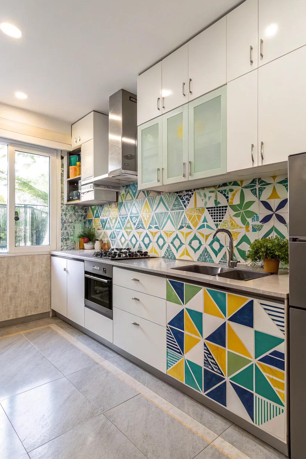 Infuse personality into your kitchen by means of a stylish backsplash.