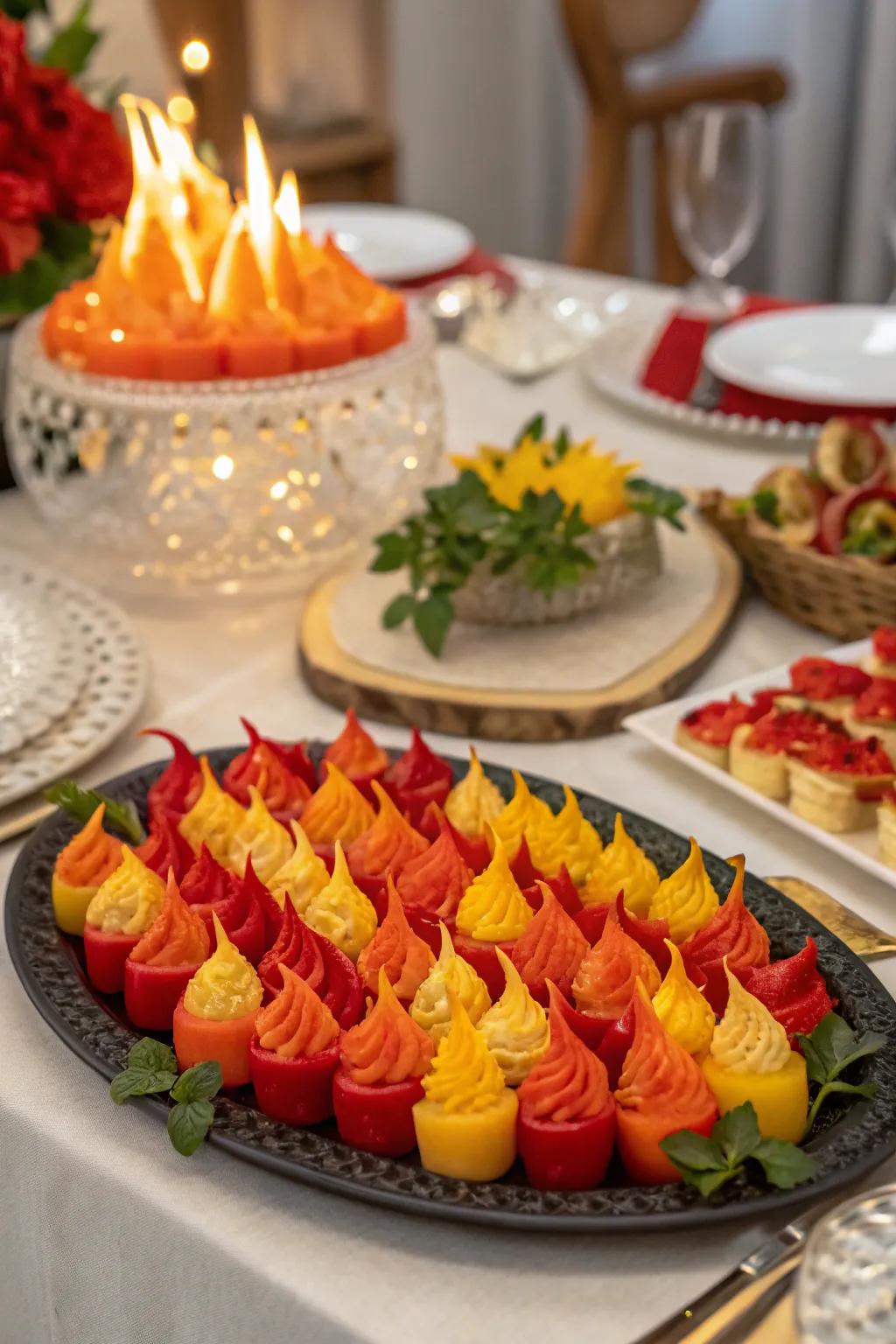 Themed appetizers to excite your taste buds.