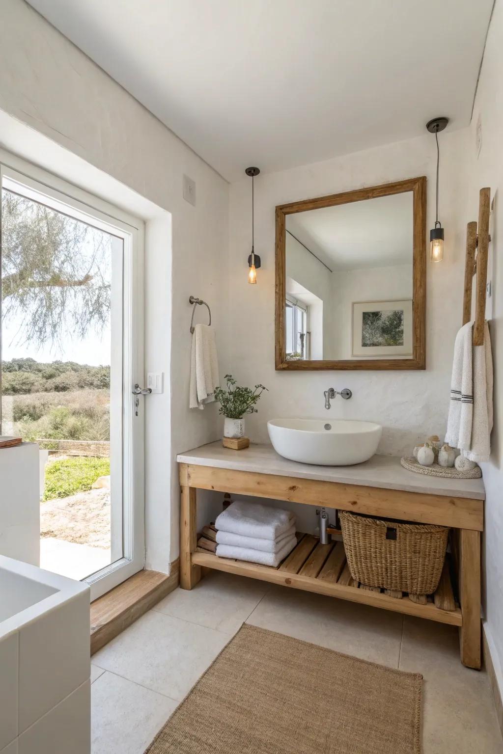 A minimalistic bathroom exemplifying clean lines and simplicity.