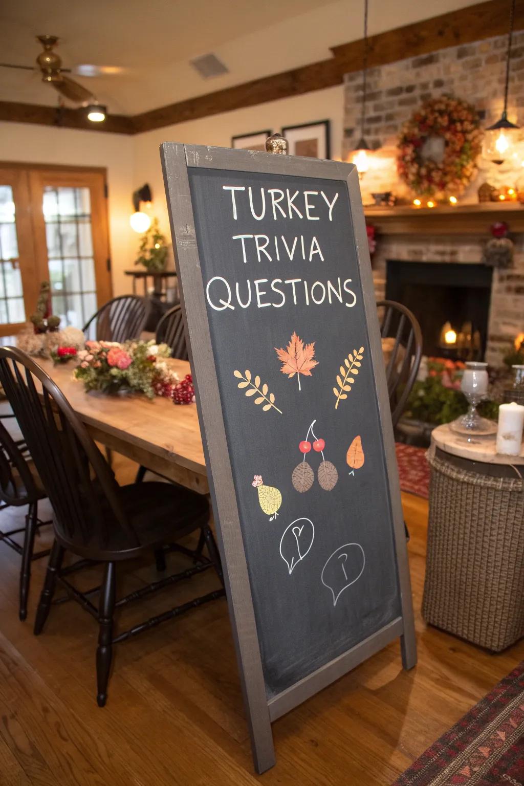 Turkey tidbits on a whiteboard, sparking enjoyment and dialogue.