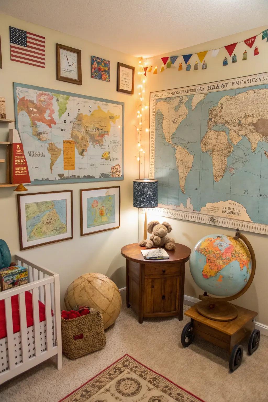 Ready the stage for global escapades within your nursery.