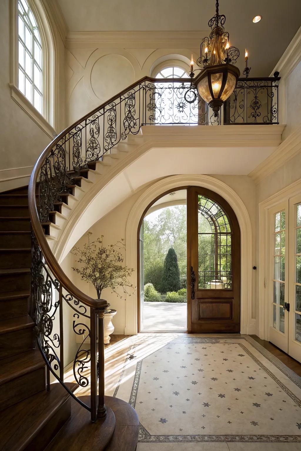 Structural details inside an entrance inject character and intrigue.