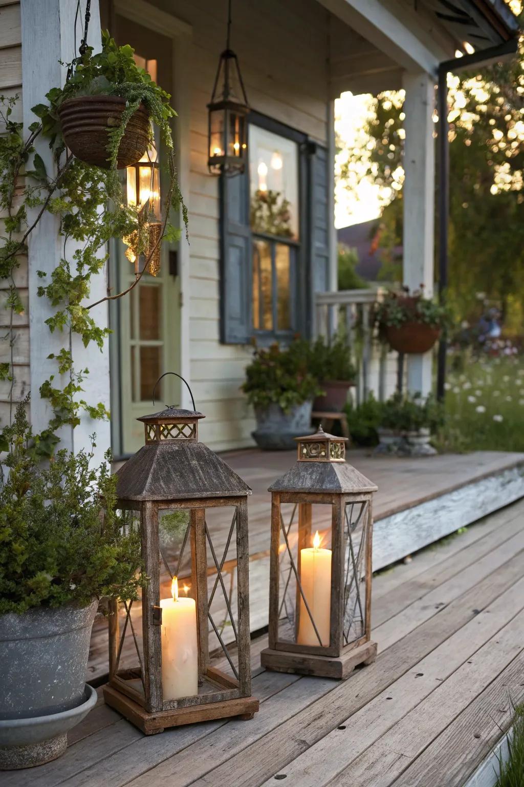 Countryside lamps featuring diode lights append a snug radiance to the scene.