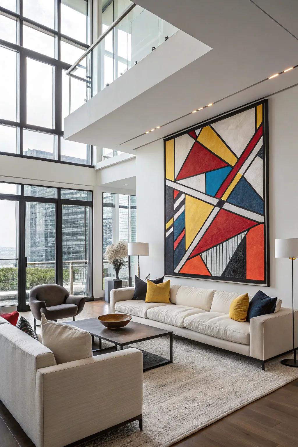Organized art with a modern flair.