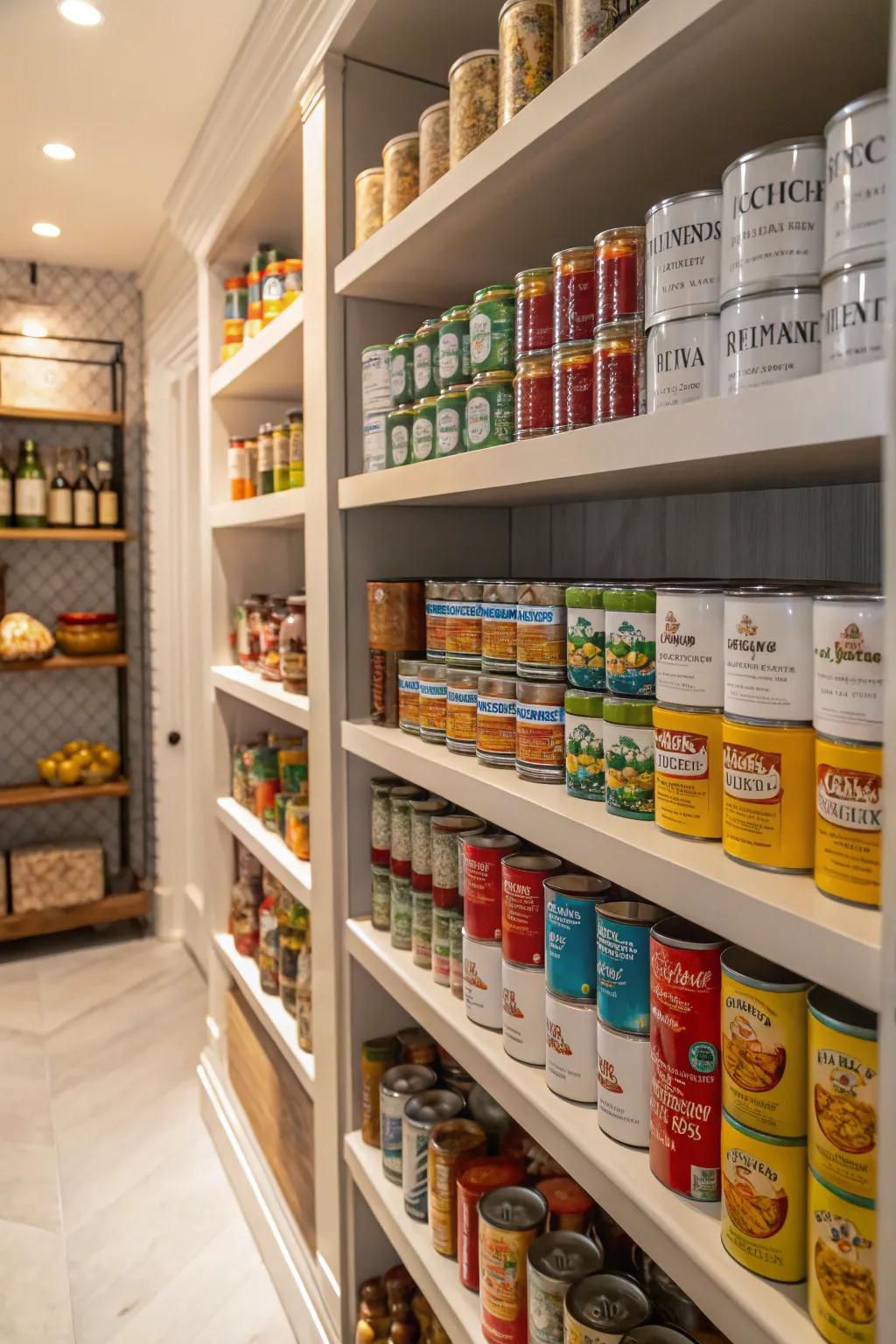 Make your pantry look artistic with nice arrangements.