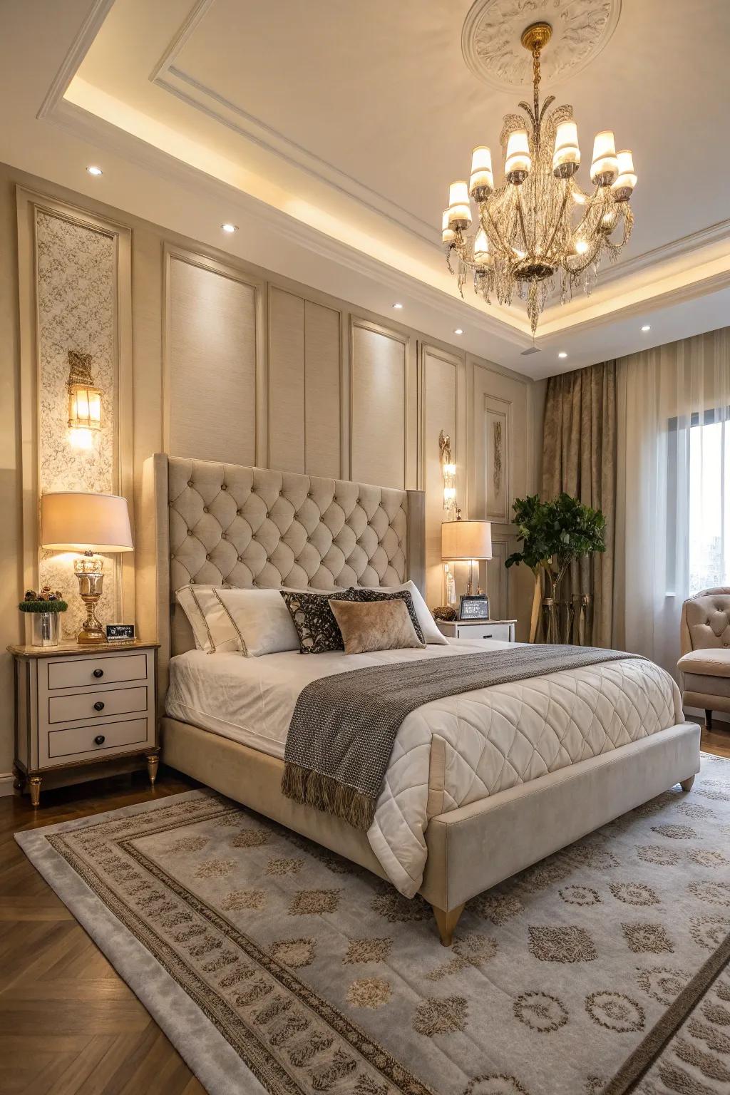 Padded beds offer comfort and luxury.