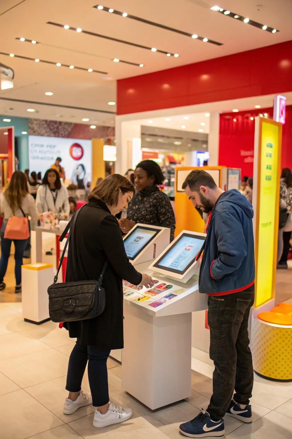 Hands on parts invite customers to engage.