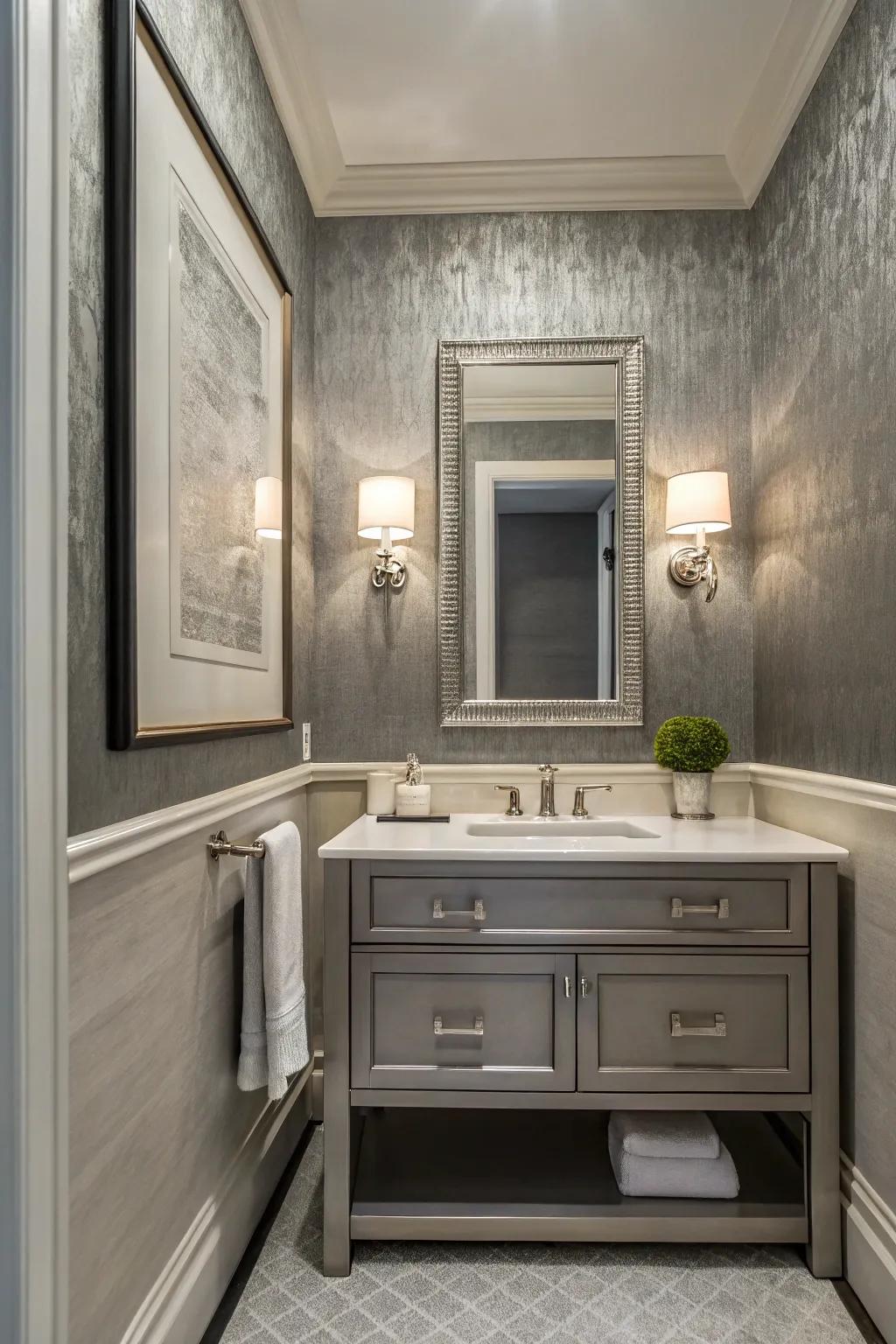 Monochrome surfaces provide understated elegance.