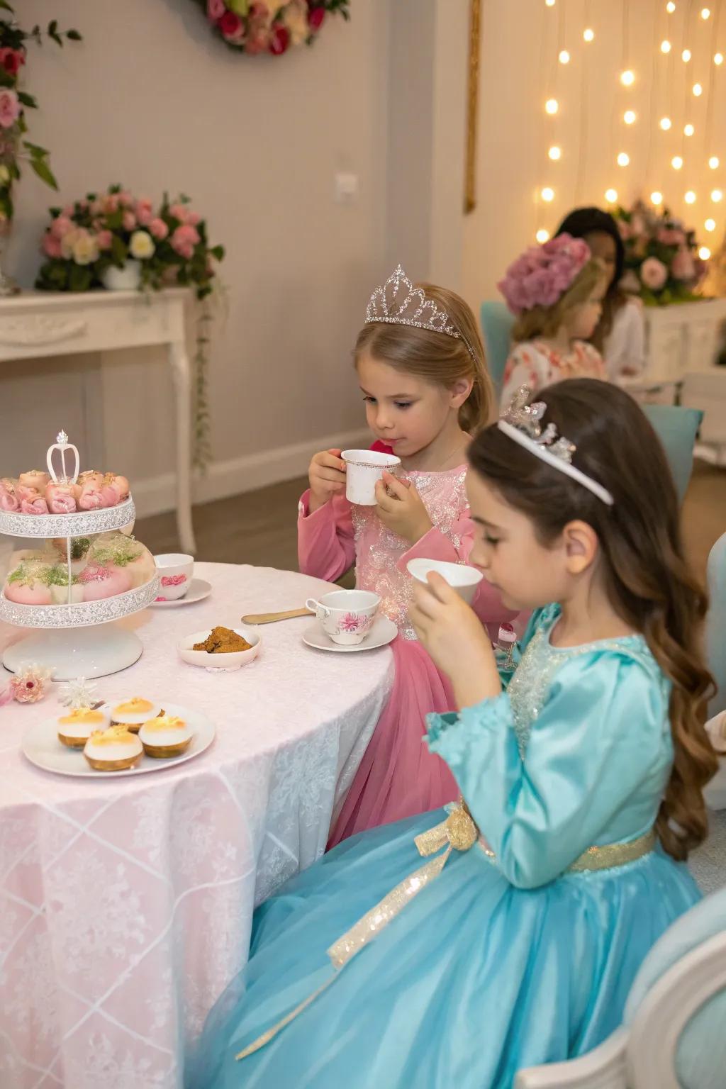 Dressed to impress in royal princess attire.