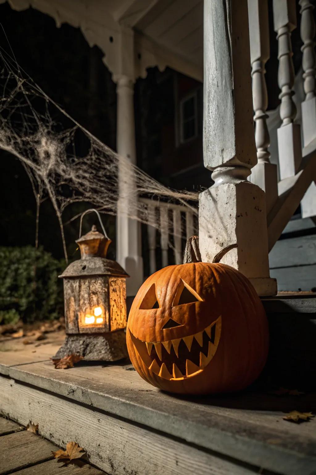 A vampire pumpkin primed to unleash spooky delight.