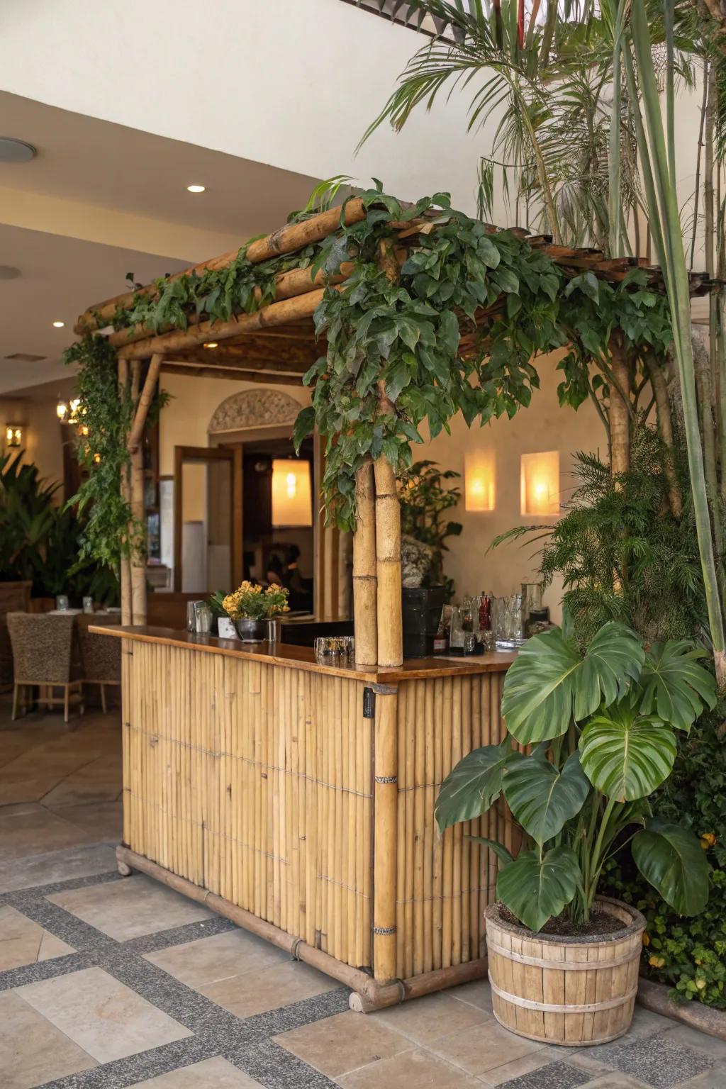 Environmentally sound raw materials fashion a sustainable and appealing greeting counter.