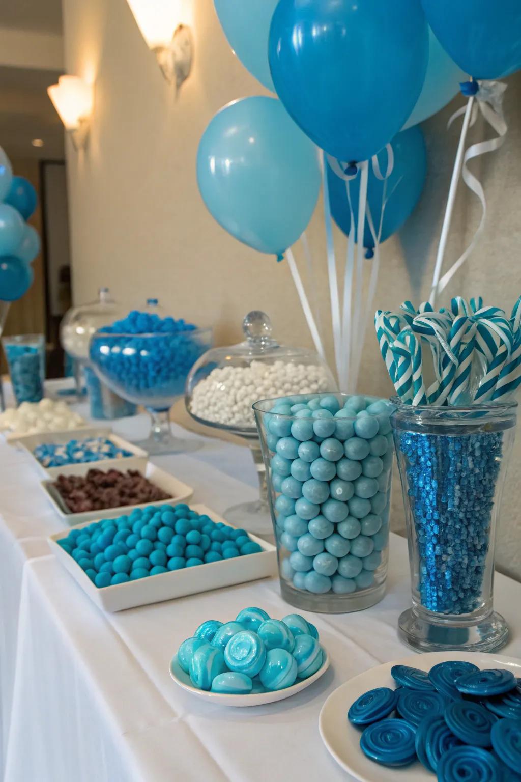 A fusion of differing blue shades injecting richness and fascination.